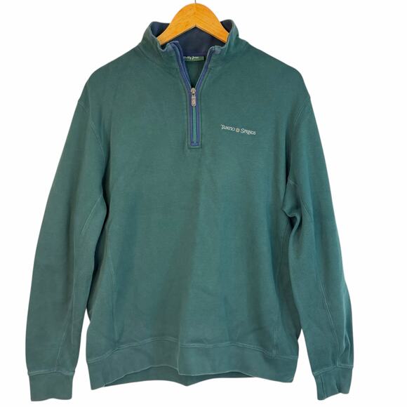 Bobby Jones Other - Bobby Jones Mens 1/4 Zip Golf Pullover Mock Collar Long Sleeve Green Size Large